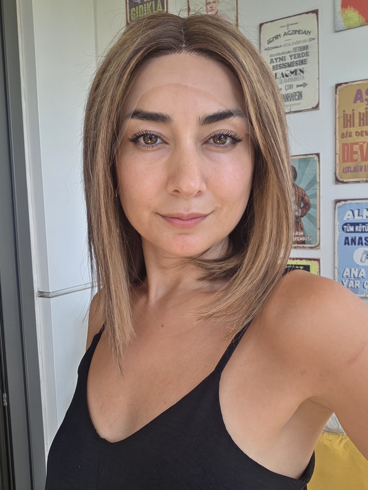 GERÇEK SAÇ TÜL PERUK 55NO