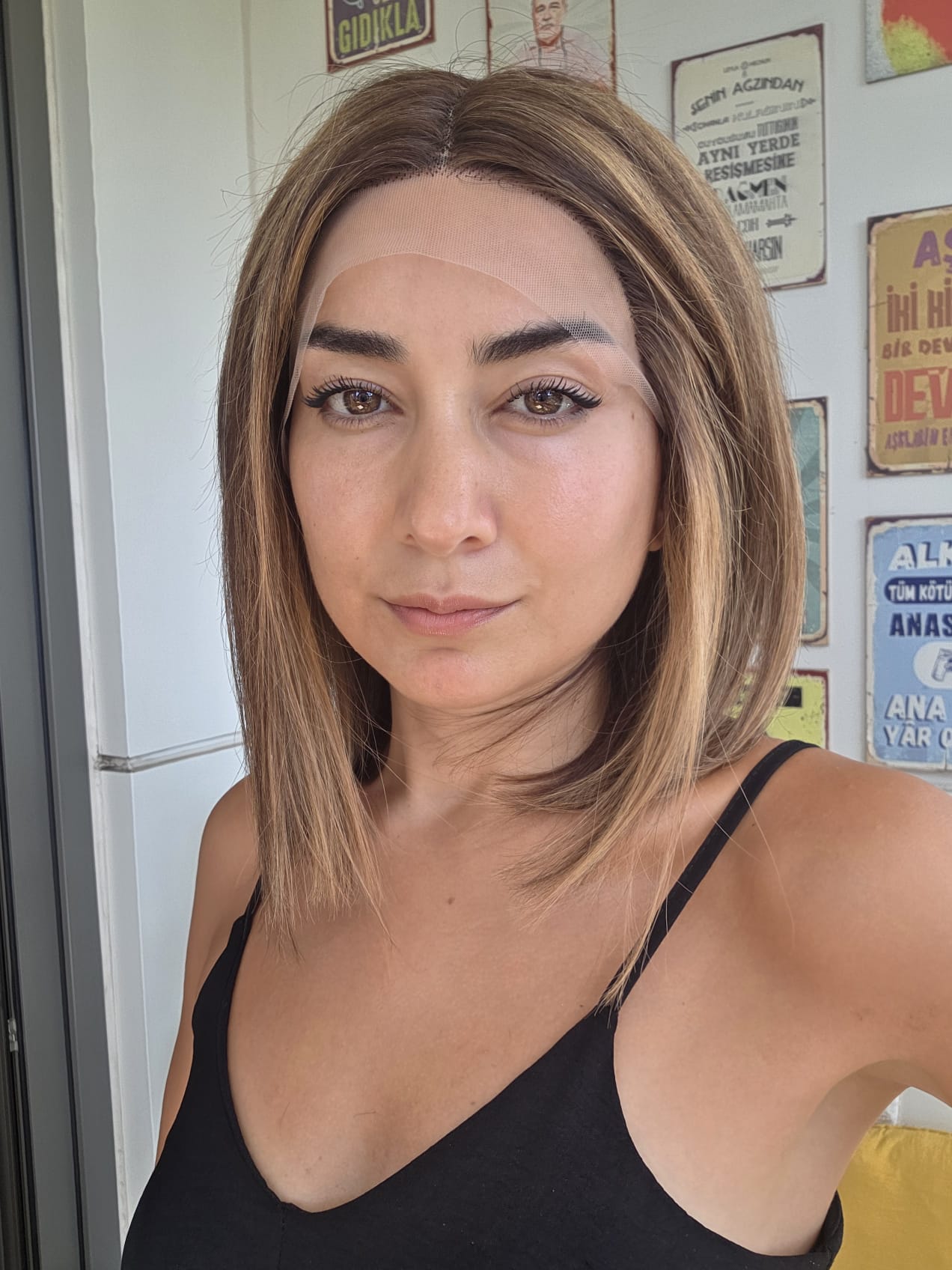 GERÇEK SAÇ TÜL PERUK 55NO