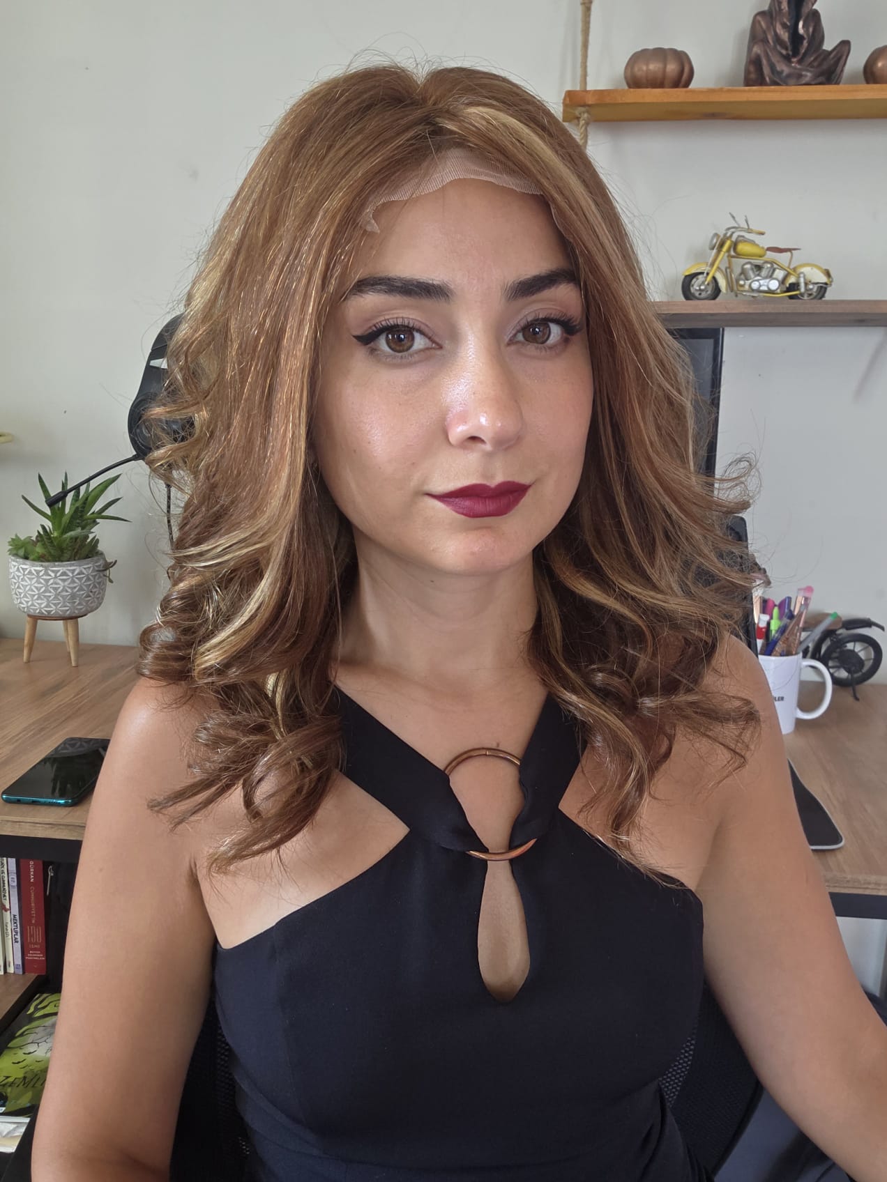 GERÇEK SAÇ TÜL  PERUK  A.32NO