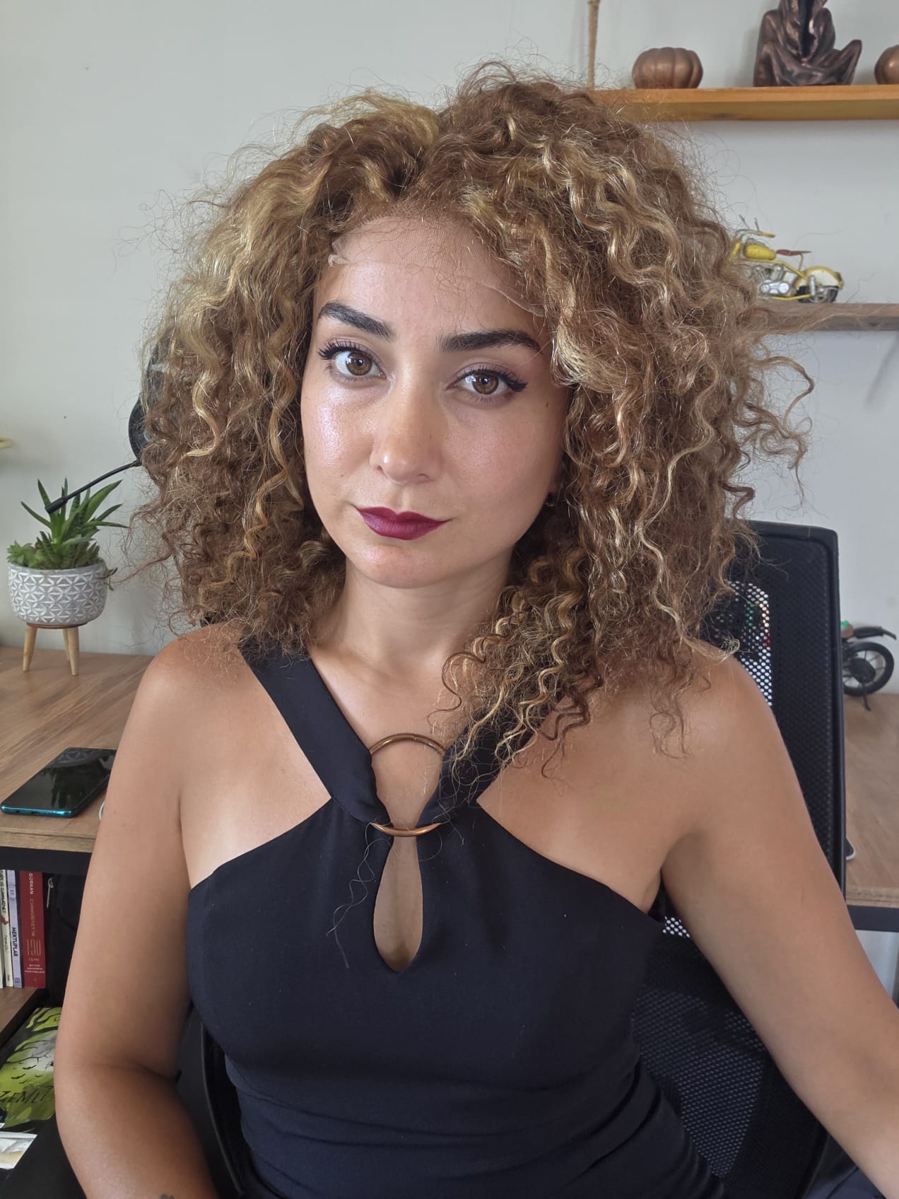 GERÇEK SAÇ TÜL PERUK B32NO
