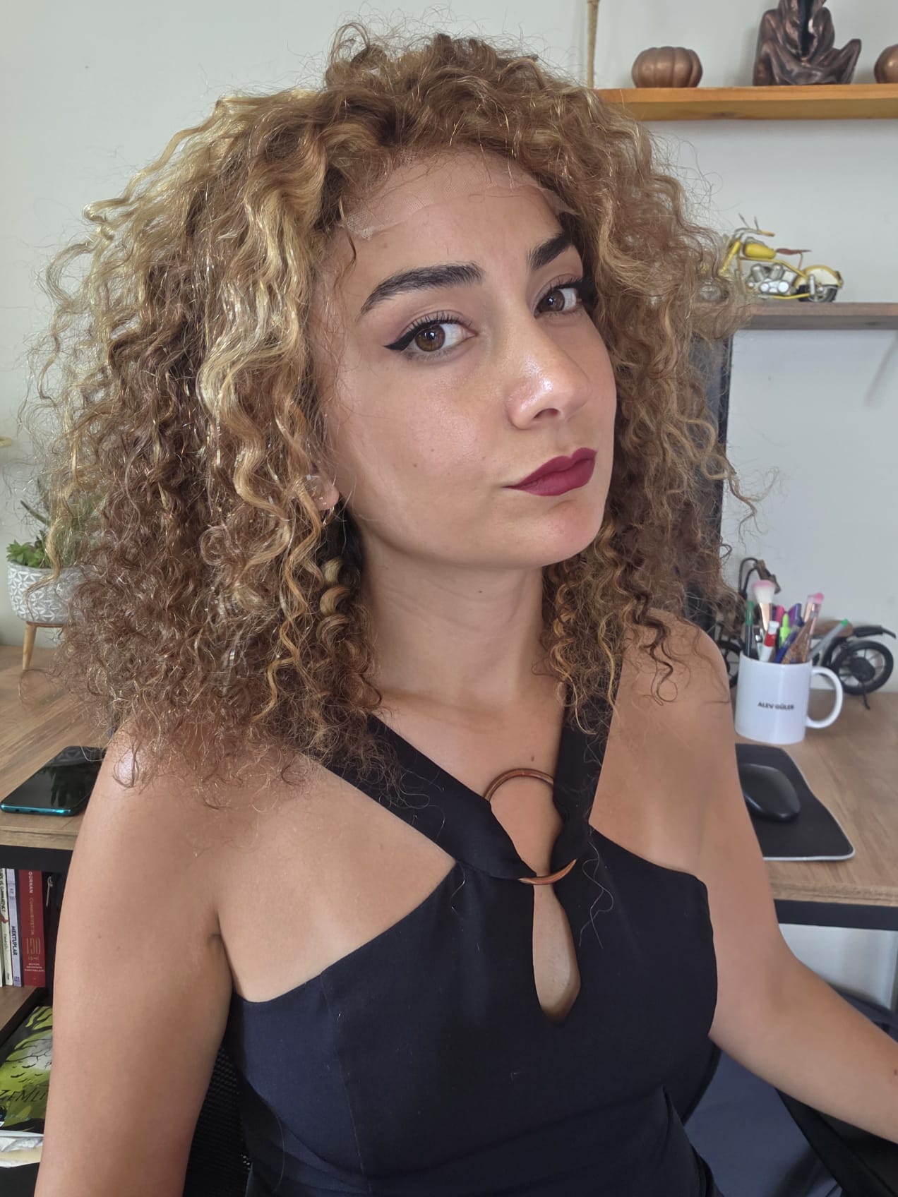 GERÇEK SAÇ TÜL PERUK B32NO