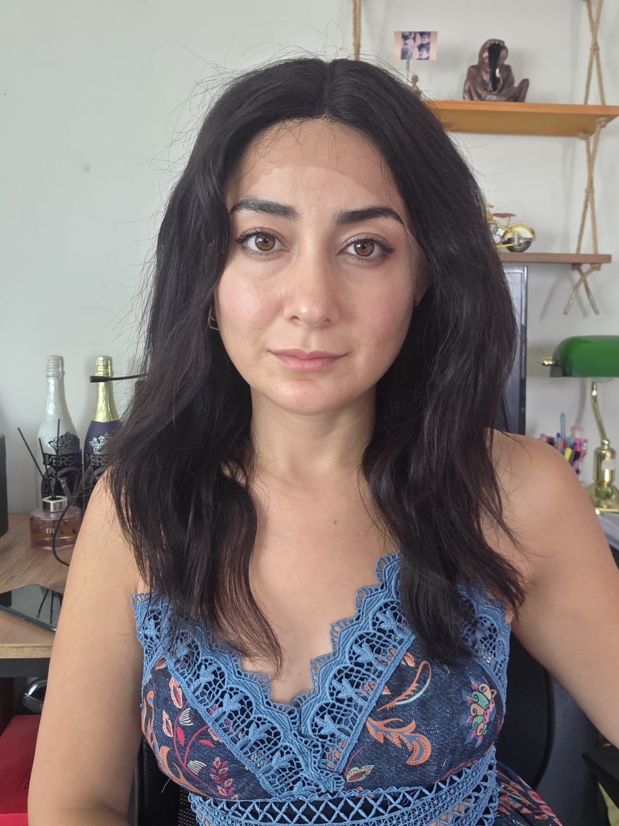 GERÇEK SAÇ TÜL PERUK DALGALI 82 NO
